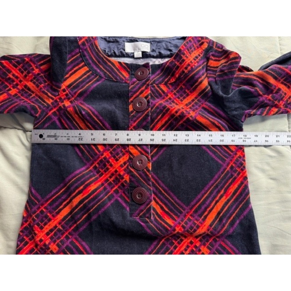 GO‎ International Dress MED Mini Plaid Corduroy Mod Vintage Feel Retro 60's 70's - Picture 6 of 10